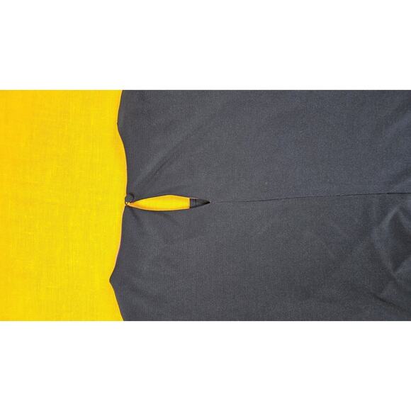 Women's Modest Dress Sz S W/Pockets Navy / Pink Colorblock Tulip Sleeve - Picture 4 of 10